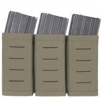 Warrior Laser Cut Triple Snap Mag Pouch 5.56mm - Ranger Green