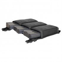 Warrior Laser Cut Detachable Front Panel Triple Snap Mag Pouch - Black