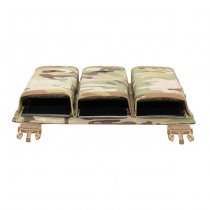 Warrior Laser Cut Detachable Front Panel Triple Snap Mag Pouch - Multicam