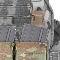 Warrior Laser Cut Detachable Front Panel Triple Snap Mag Pouch - Multicam