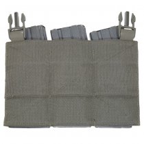 Warrior Laser Cut Detachable Front Panel Triple Snap Mag Pouch - Ranger Green