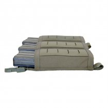 Warrior Laser Cut Detachable Front Panel Triple Snap Mag Pouch - Ranger Green