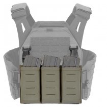 Warrior Laser Cut Detachable Front Panel Triple Snap Mag Pouch - Ranger Green