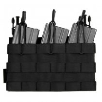 Warrior Detachable Triple MOLLE Open Pouch - Black