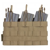 Warrior Detachable Triple MOLLE Open Pouch - Coyote