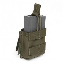 Warrior Single SCAR H / M14 / SR25 Open Magazine Pouch - Ranger Green