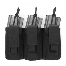 Warrior Triple M4 & Pistol Open Magazine Pouch - Black