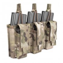 Warrior Triple M4 & Pistol Open Magazine Pouch - Multicam