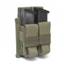 Warrior Double 9mm Pistol Magazine Pouch - Ranger Green