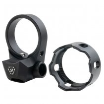 G&P Strike Industries Marui MWS GBBR TRIBUS V2 Castle Nut & QD End Plate - Black