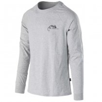 Helikon-Tex T-Shirt Long Sleeve Helikon-Tex Logo - Mid Grey Melange - 2XL