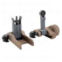 BJ TAC KAC 300 Style Folding Sight Set - Dark Earth