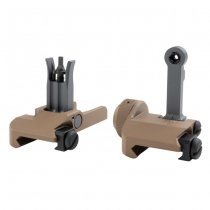 BJ TAC KAC 300 Style Folding Sight Set - Dark Earth