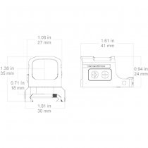 Frenzy-S 1x17x20 Red Dot Sight Aspheric Lens - Black