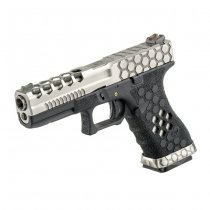 Armorer Works VX0100 HEX Cut Gas Blow Back Pistol - Silver