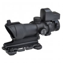 Aim-O ACOG 4x32 QD Mount Scope Red & Green Reticle & Mini Red Dot - Black
