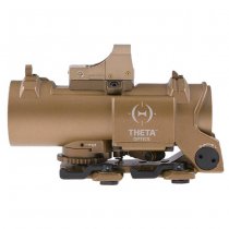Theta Optics 4x32E Scope & Micro Red Dot Sight - Dark Earth