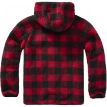 Brandit Teddyfleece Worker Jacket - Red / Black - M