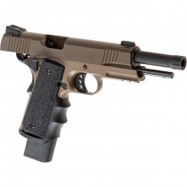 Army Armament M1911 Extended Gas Blow Back Pistol - Desert