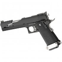 WE Hi-Capa 6 T-Rex Customs Titanium Barrel Gas Blow Back Pistol - Black