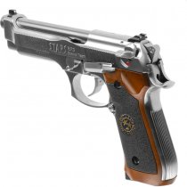 WE M92 Samurai Edge Biohazard Co2 Blow Back Pistol - Silver