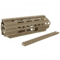 Angry Gun L85A3 G&G AEG Conversion Kit Rail System Top Rail Gas Block & Gas Piston - Tan