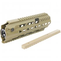 Angry Gun L85A3 ICS AEG Conversion Kit Rail System Top Rail Gas Block & Gas Piston - Tan