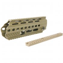 Angry Gun L85A3 ICS AEG Conversion Kit Rail System Top Rail Gas Block & Gas Piston - Tan